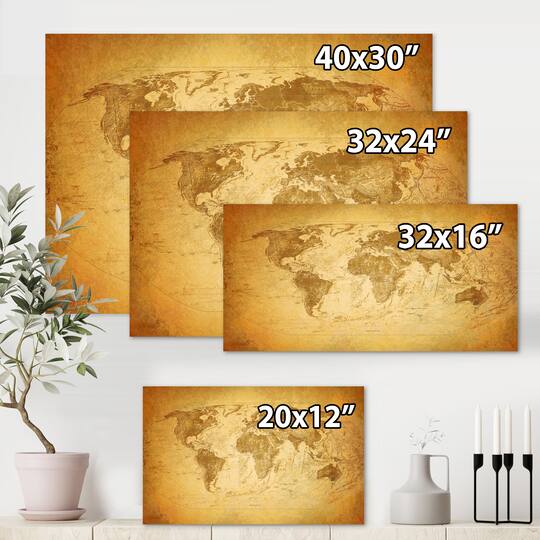 Designart - Ancient Map of The World X